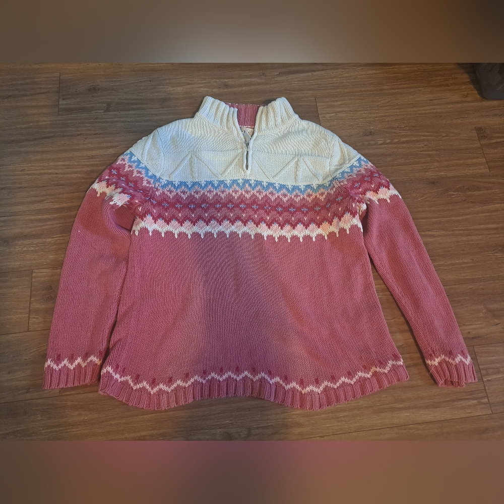 1/4 zip knit sweater